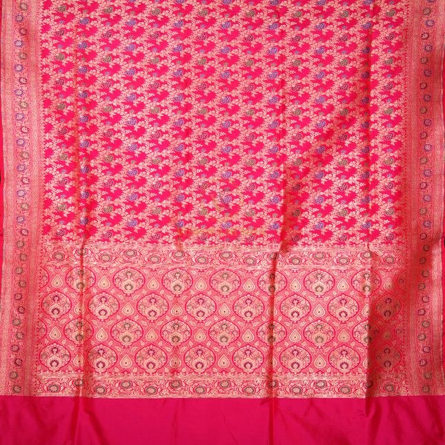 RED PURE BANARAS KATAN