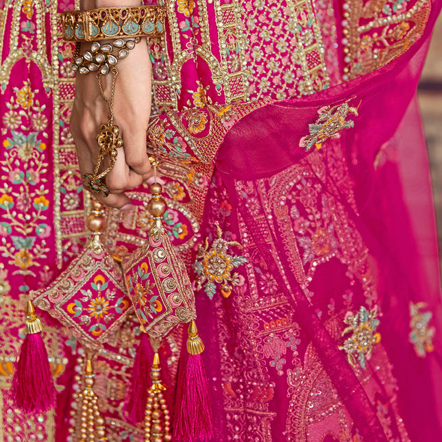 Blush Pink Jarkan Banarasi Silk Lehenga