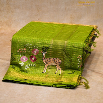 Chanderi saree-VSC31 Green (3)