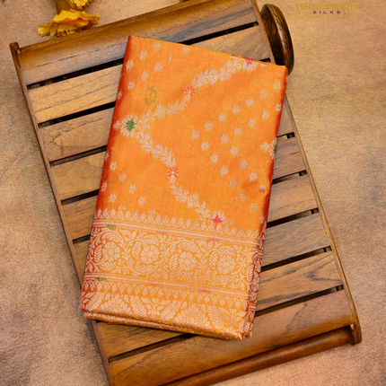 Banaras Soft Silk-VSBS3A Orange