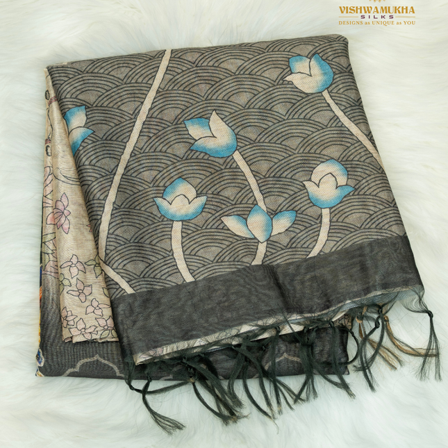 Chanderi Sarees-VSC36B Gray