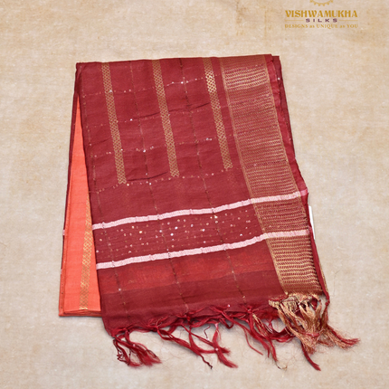 Chanderi Saree-VSC16 Peach