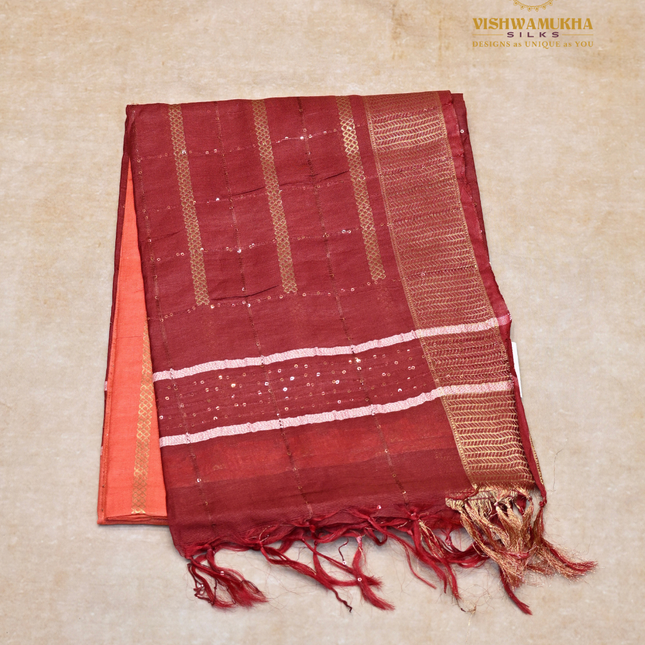 Chanderi Saree-VSC16 Peach