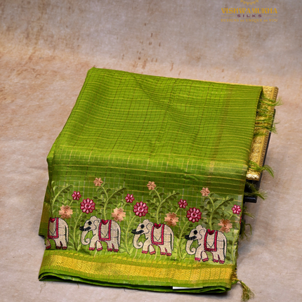 Chanderi saree-VSC30 Green (3)