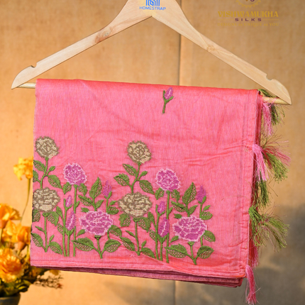 Supernet Sarees-VSSN1B Pink