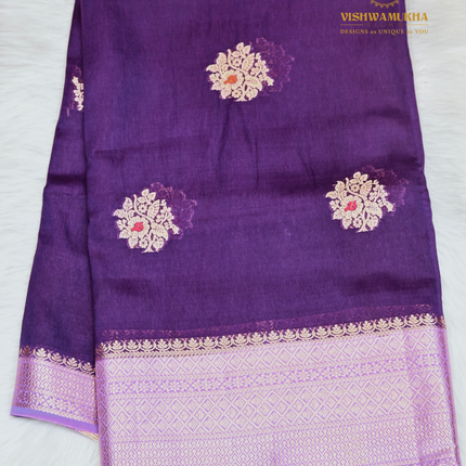 Chanderi Sarees-VSC35 (C) Indigo