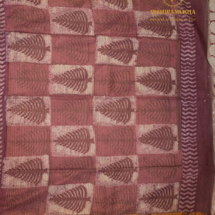 Chanderi Saree-VSC3 Wine
