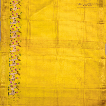 Chanderi saree-VSC29 Yellow(3)