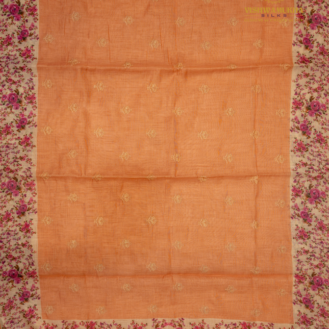 Linen Sarees-VSL05 Peach