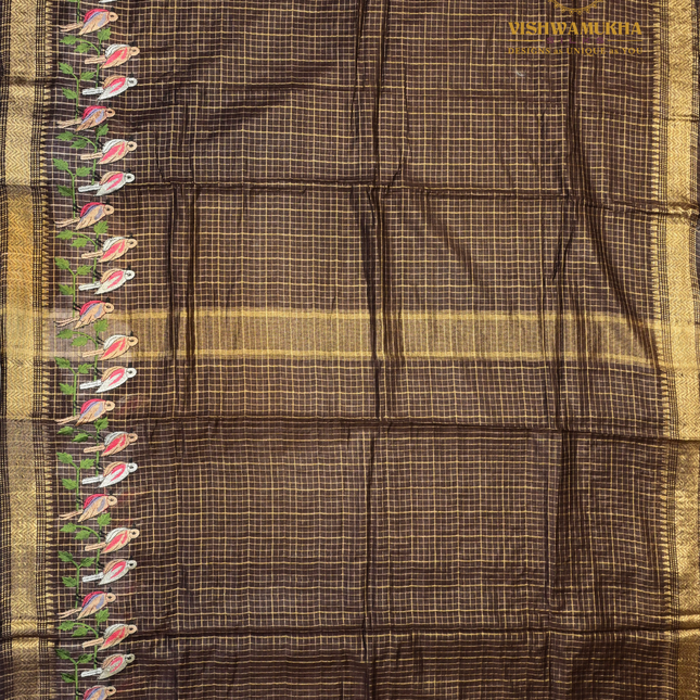 Chanderi saree-VSC34 Brown (3)