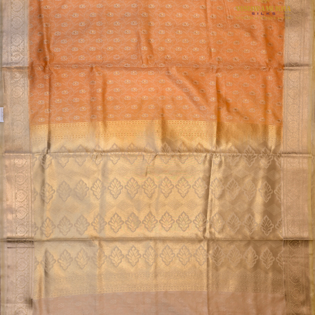 Semi Soft Pattu-VSSP53D Orange