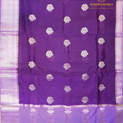 Chanderi Sarees-VSC35 (C) Indigo