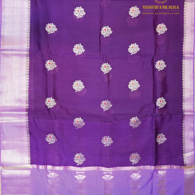 Chanderi Sarees-VSC35 (C) Indigo