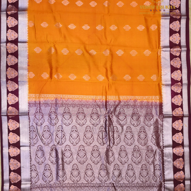 Semi Soft Pattu-VSSP48D Orange