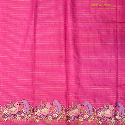 Chanderi saree-VSC33 Rani Pink (3)