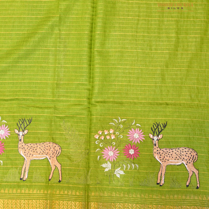 Chanderi saree-VSC31 Green (3)