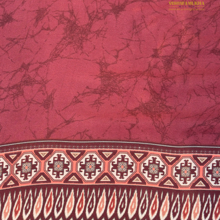 Crepe Sarees-VSCRP7C Burgundy