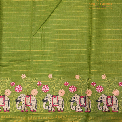 Chanderi saree-VSC30 Green (3)