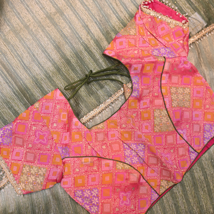 Crushed Organza Sarees-VSOF08