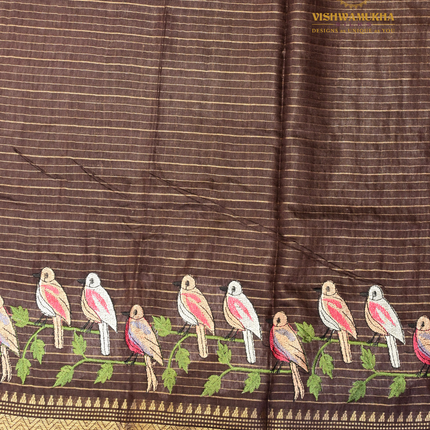Chanderi saree-VSC34 Brown (3)