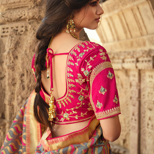 Colourful Woven Banarasi Silk Saree