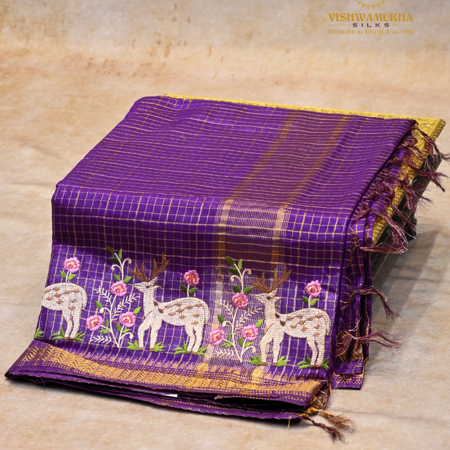 Chanderi saree-VSC29 Purple (4)