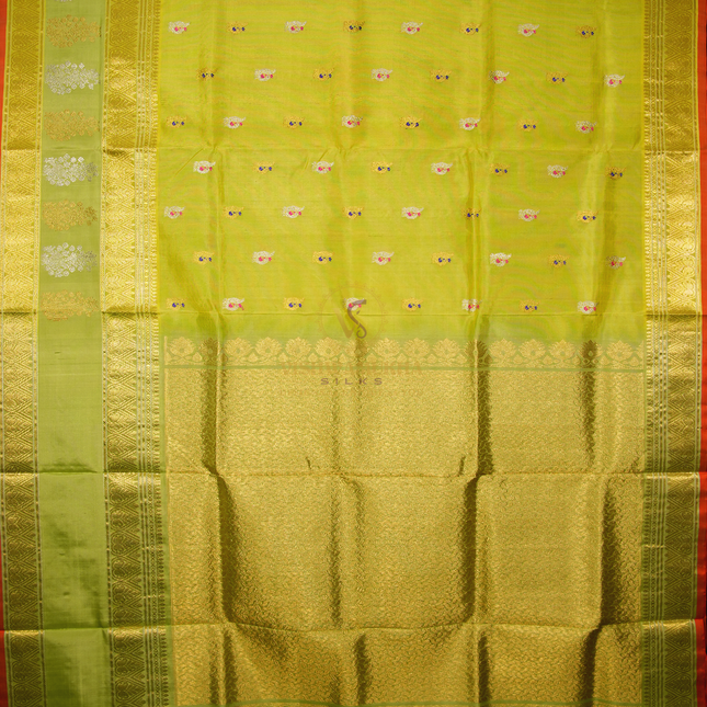 Light Green Venkatagiri Silk Sarees