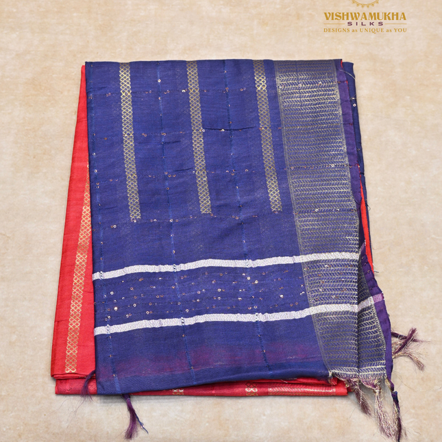 Chanderi Saree-VSC17 Red