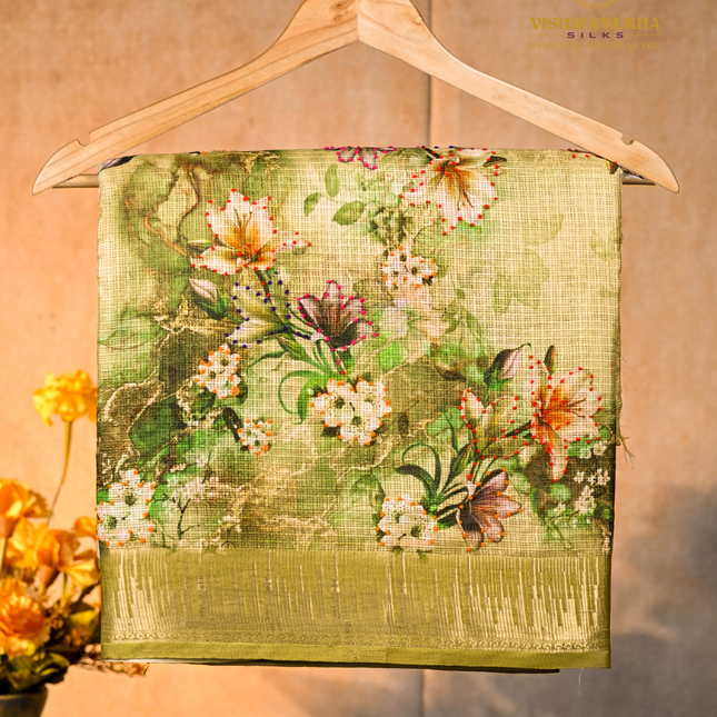 Silk Kota Sarees-VSSK1 Green