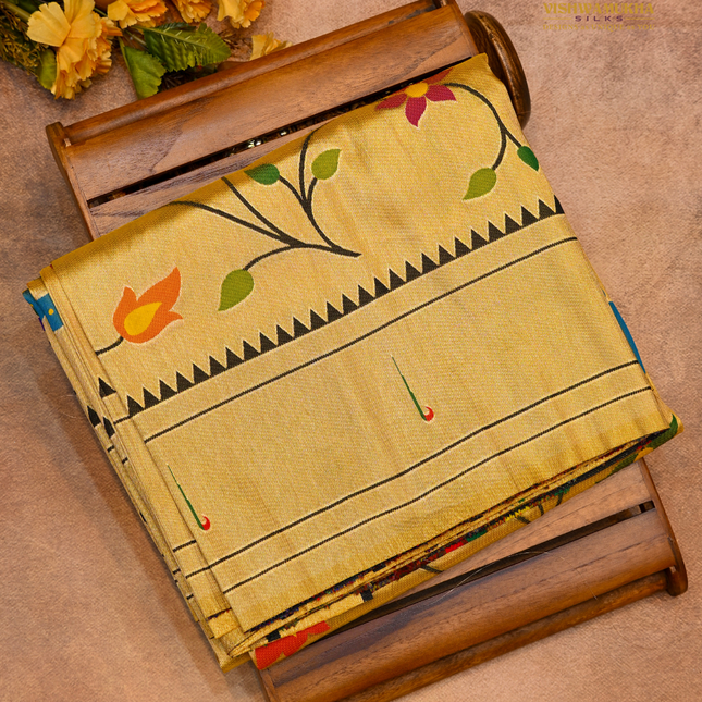 Semi Paithani-VSPT3 Mustard