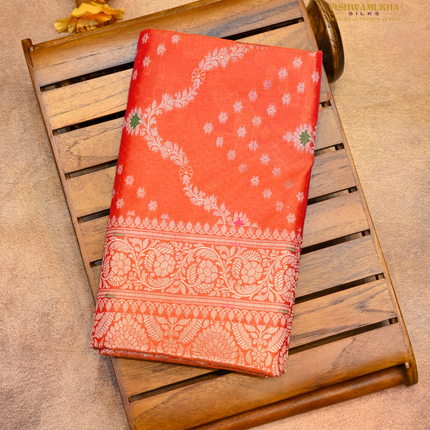 Banaras Soft Silk-VSBS3E Orange
