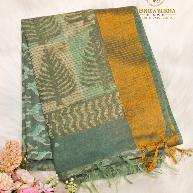 Chanderi Saree-VSC4 Green