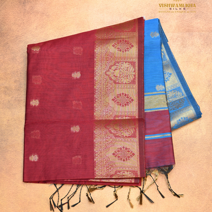 Chanderi Sarees-VSC42D Maroon