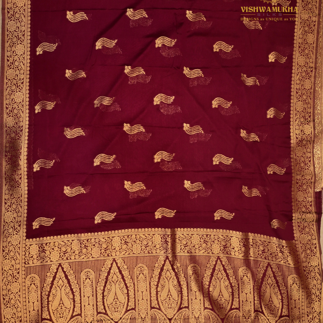 Banaras Georgette-VSGF9B maroon