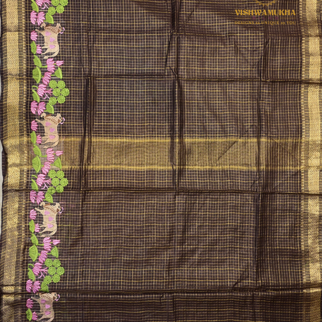 Chanderi saree-VSC27 Brown (8)