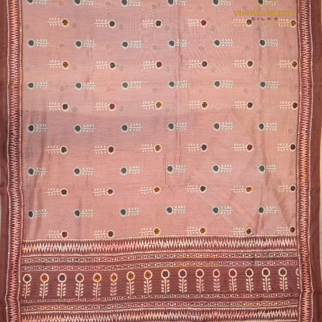Chanderi Sarees-VSC40 Peach