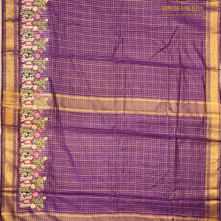 Chanderi saree-VSC30 Purple(4)