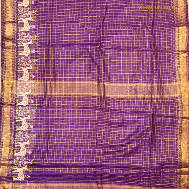 Chanderi saree-VSC29 Purple (4)