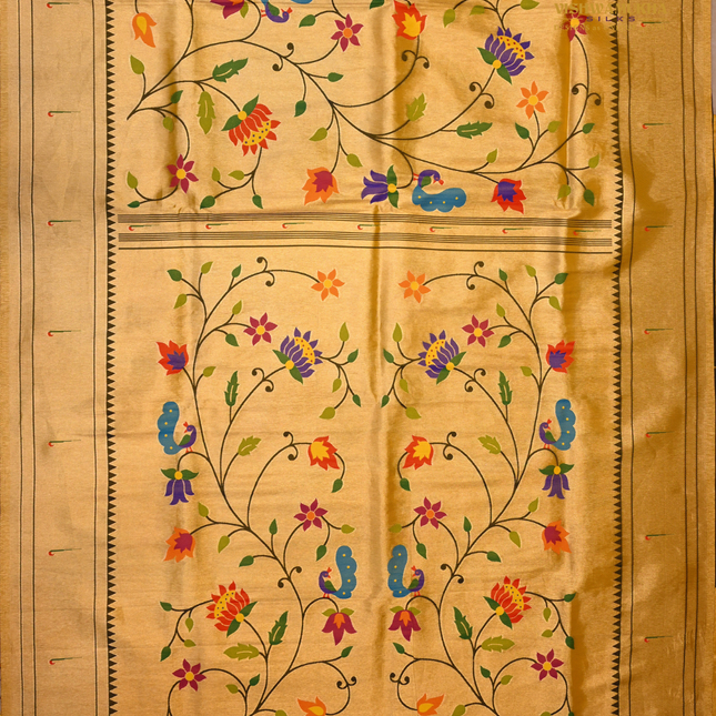 Semi Paithani-VSPT3 Mustard