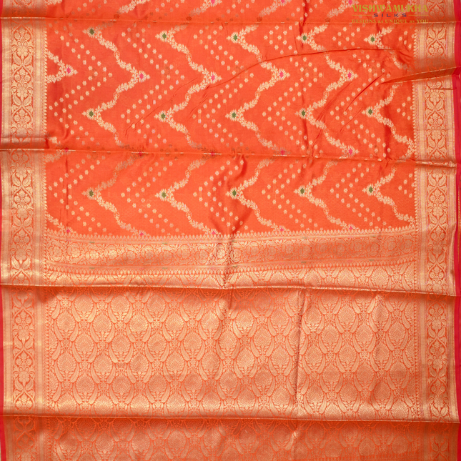 Banaras Soft Silk-VSBS3E Orange
