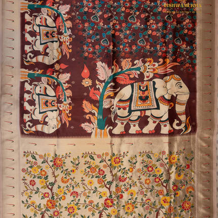 Semi Paithani-VSPT1 Maroon