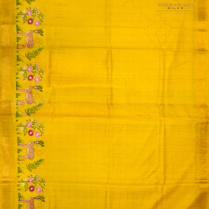 Chanderi saree-VSC31 Yellow (4)