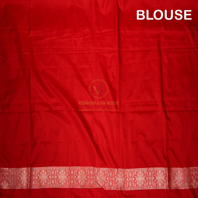 RED PURE BANARAS KATAN