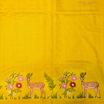Chanderi saree-VSC31 Yellow (4)