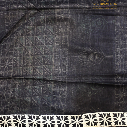 Linen Sarees-VSL17 Balck