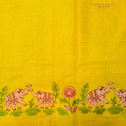 Chanderi saree-VSC28(5) Yellow