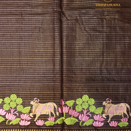 Chanderi saree-VSC27 Brown (8)