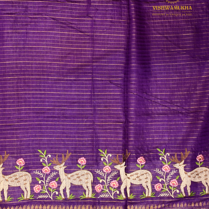 Chanderi saree-VSC29 Purple (4)