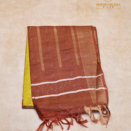 Chanderi Saree-VSC18 Yellow