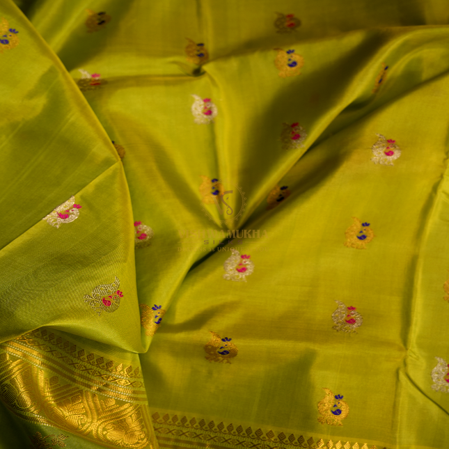 Light Green Venkatagiri Silk Sarees